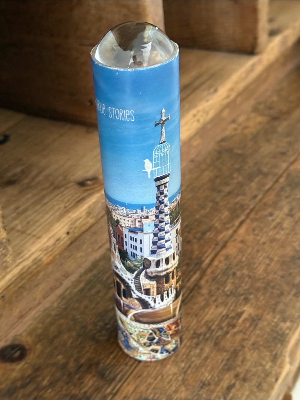 Londji Barcelona Skyline Kaleidoscope with a Decorative Travel Scene Parc Guell